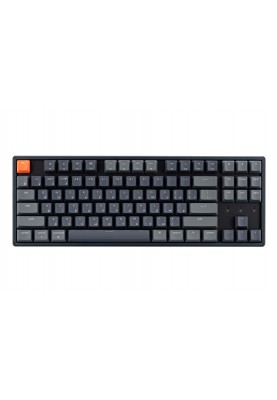 Keychron Клавіатура K8 Aluminum Frame 87 keys, Gateron Brown, Hot-Swap, RGB, BLACK