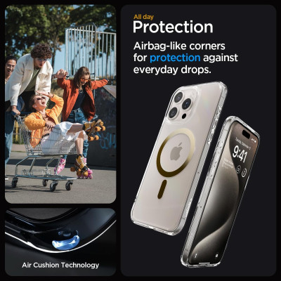 Spigen Чохол Apple iPhone 15 Pro Ultra Hybrid MagFit, Gold