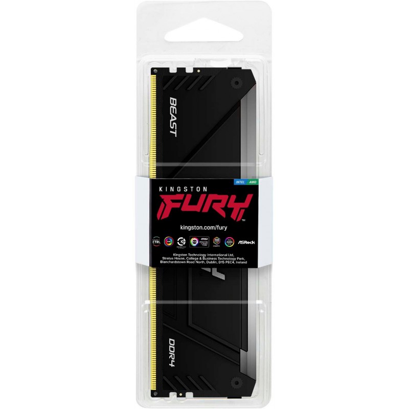 Kingston Пам'ять ПК DDR4 16GB 3200 FURY Beast RGB