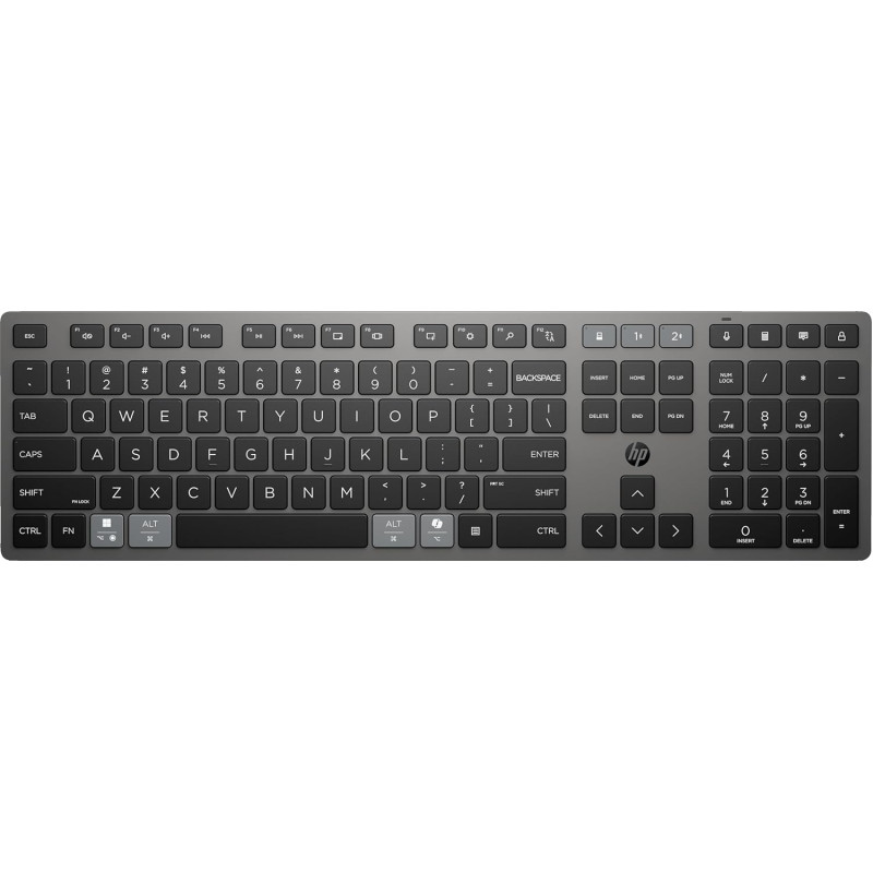 HP Клавіатура мембранна 720 Multi-Device Rechargeable, 109key, WL/BT, EN/UK, чорний