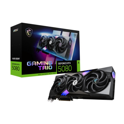 MSI Відеокарта GeForce RTX 5080 16GB GDDR7 GAMING TRIO OC