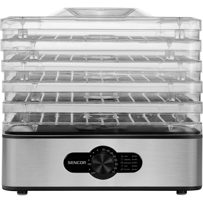 Sencor Сушка для продуктів SFD950SS, 240Вт, 5 піддонів
