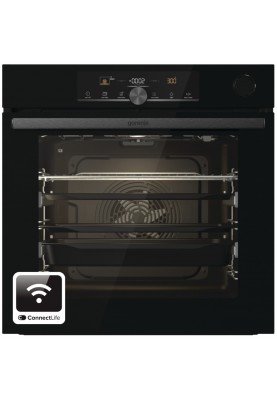 Gorenje Духовий шафа електричний, 77л, A+, пара, дисплей, 300°C, Wi-Fi, чорний