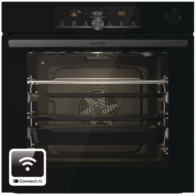 Gorenje Духовий шафа електричний, 77л, A+, пара, дисплей, 300°C, Wi-Fi, чорний