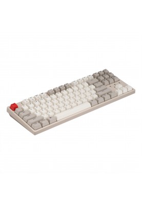 Keychron Клавіатура механічна C1 87Key, Gateron G pro Red, USB-A, EN/UKR, No Led, Сірий