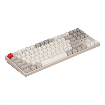Keychron Клавіатура механічна C1 87Key, Gateron G pro Red, USB-A, EN/UKR, No Led, Сірий