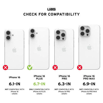 UAG Чохол для iPhone 16 Plus, Plasma XTE MagSafe, Black/Orange
