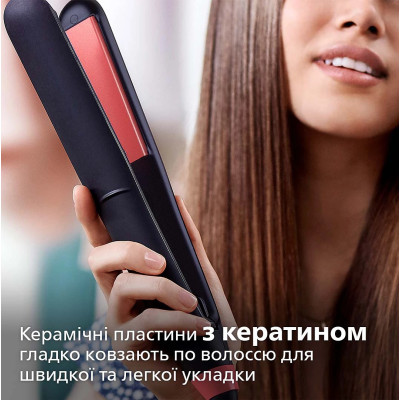 Philips Випрямляч Series 3000, темп.режимів-6, 160-230С, кераміка, чорний