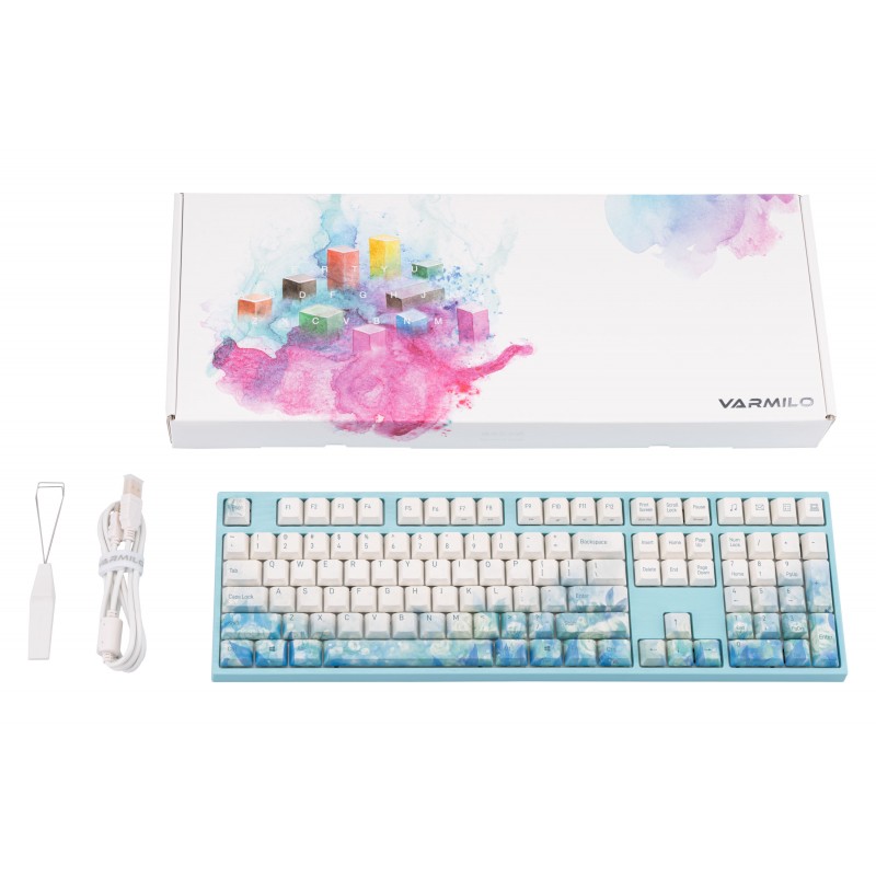 Varmilo Клавіатура механічна MA108 Jasmine 108Key, EC V2 Ivy, USB-A, EN, White Led