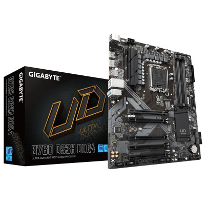 Gigabyte Материнська плата B760 DS3H DDR4 s1700 B760 4xDDR4 M.2 HDMI DP ATX