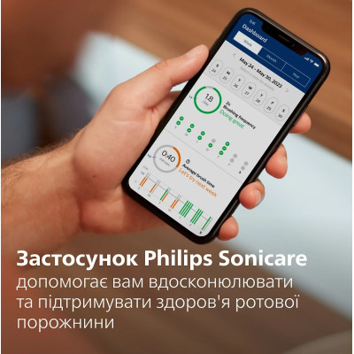 Philips Щітка зубна електр., Sonicare 7100 Series, 62т. колів/хв, насадок-1, футляр, білий