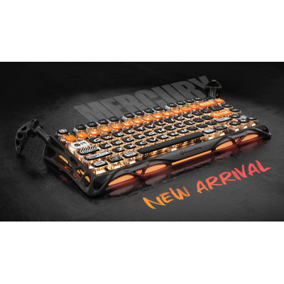 GravaStar Клавіатура механічна Mercury K1 Pro 80keys, GravaStar x Kailh Speedy Mint, BT/WL/USB, RGB, CyberFlare