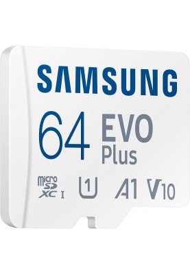 Samsung Мапа пам'яті microSDHC 64GB C10 UHS-I R100MB/s Evo Plus + SD