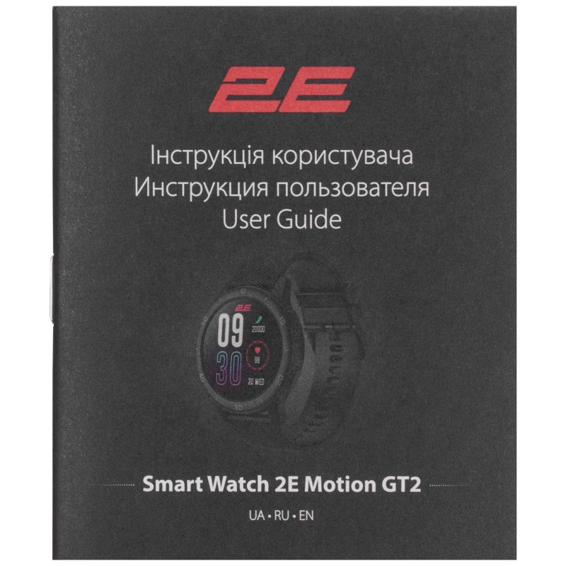 2E Смарт-годинник Motion GT2 47мм, 1.32", 360x360, BT 5.2, Чорно-червоний