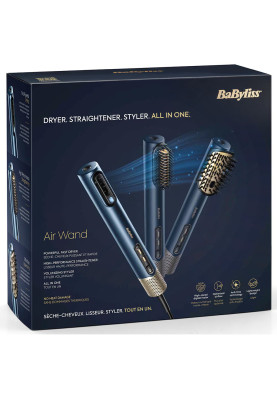 BaByliss Стайлер Air Wand, 1600Вт, темп.режимов-3, подвійна іонізація, 2 насадки, синій