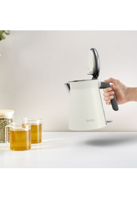 Tefal Електрочайник Collection 1.68л, Strix, нерж. сталь, бежевий