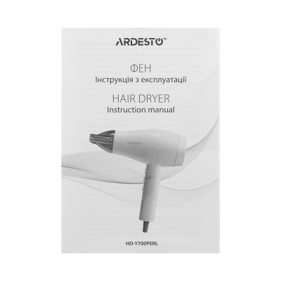 ARDESTO Фен Pearl Cream HD-Y700PERL, 1800-2000Вт, 2 швидкості, 3 темп.режими, бежевий ARDESTO Фен Pearl Cream HD-Y700PERL, 1800-2000Вт, 2 швидкості, 3 темп.режими, бежевий