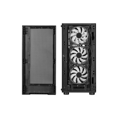 2E Gaming Корпус Virtus G3301 без БЖ 1xUSB3.0, 2xUSB2.0, 3x120мм ARGB, VGA 325мм, LCS ready, HUB, TG Side Panel, ATX, чорний