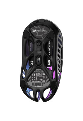 GravaStar Миша Mercury X Pro, 8K, BT/WL/USB-A, RGB, сірий