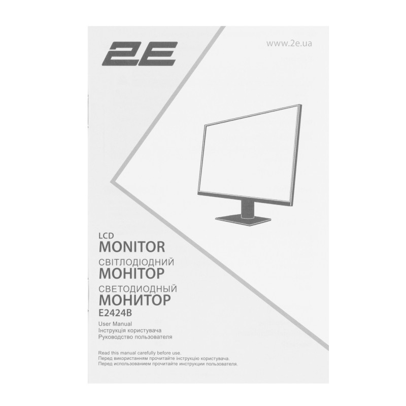 2E Монітор 23.8" E2424B D-Sub, HDMI, VA, 100Hz, FreeSync