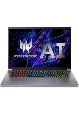 Acer Ноутбук Predator Triton Neo 16 PTN16-51 16" 3.2K WQXGA, Intel U9-185H, 32GB, F1TB+F1TB, NVD4070-8, Lin, сріблястий