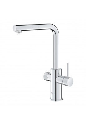 Grohe Змішувач для кухні Blue Pure Minta, довж.виливу - 223мм, поворотний/витяжний, 1+1фильтр, хром