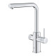 Grohe Змішувач для кухні Blue Pure Minta, довж.виливу - 223мм, поворотний/витяжний, 1+1фильтр, хром
