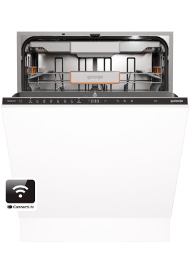 Gorenje Посудомийна машина Gorenje вбудовувана, 16компл., A+++, 60см, інвертор,Wi-Fi, AquaStop, сенсорн.упр, 3и кошики, білий