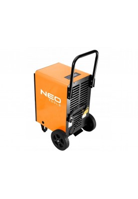 Neo Tools Осушувач повітря промисловий, 750Вт, 180м2, 300 м3/год, 50л/добу, безперервний злив, LCD дисплей, прогр.часу роботи, IP22