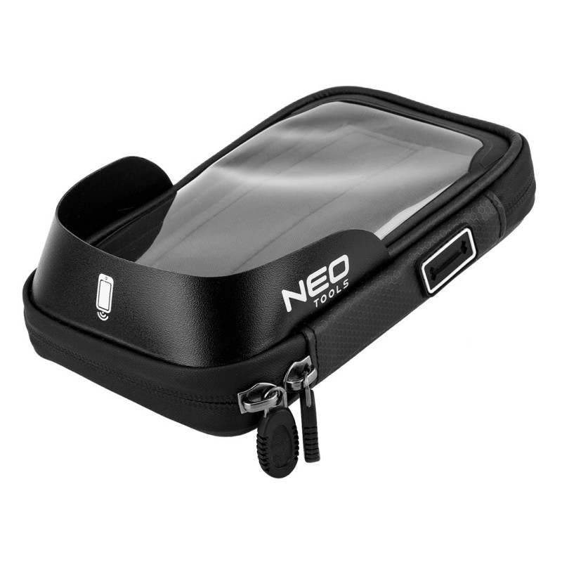 Neo Tools Сумка велосипедна з тримачем для смартфона до 6", водонепроникна, чорний