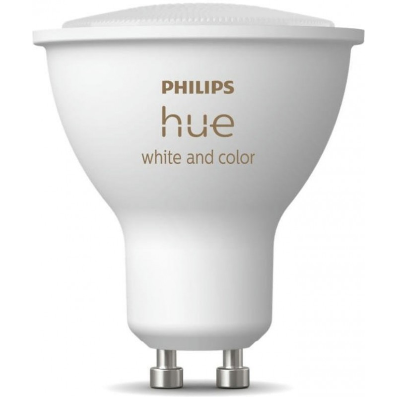 Philips Hue Лампа розумна GU10, 5.7W(50Вт), 2000K-6500K, RGB, ZigBee, Bluetooth, димування