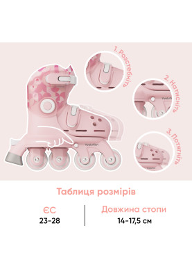 YVolution Ролики Switch Skates Рожеві
