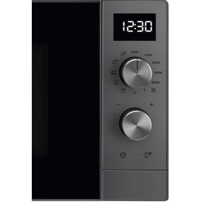 Electrolux Мікрохвильова піч 25л, мех. керування, 900Вт, гриль, дисплей, інвертор, титан