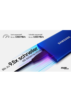 Samsung Портативний SSD 1TB USB 3.2 Gen 2 Type-C T7 Сірий