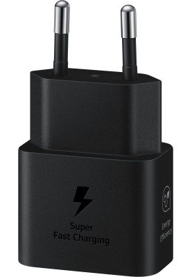 Samsung Зарядний пристрій мережевий 25Вт USB-С, кабель USB-C > USB-C, 1м, чорний