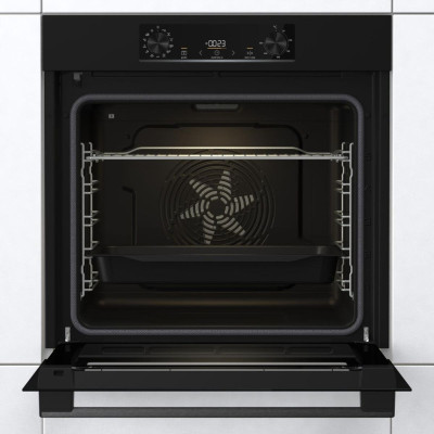 Gorenje Духова шафа електрична, 77л, A+, пара, дисплей, IconLed, піроліз, чорний