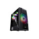 2E Gaming Корпус Turbo G2057B без БЖ 2xUSB3.0, 1xUSB2.0, 1x200мм, ARGB, 3x120мм ARGB, VGA 345мм, LCS ready, HUB, TG Side Panel, ATX, чорний