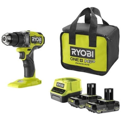 Ryobi Шурупокрут-дриль акумуляторний ONE+ HP RDD18X-220S 18В 2х2А·рік ЗП 95Нм 500·2100об·хв 1.7кг сумка