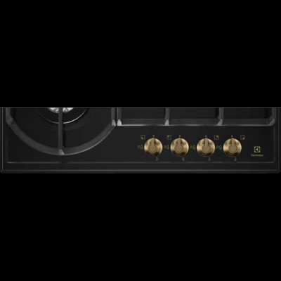 Electrolux Варильна поверхня газова Rococo, 60см, чугун, чорний матовий