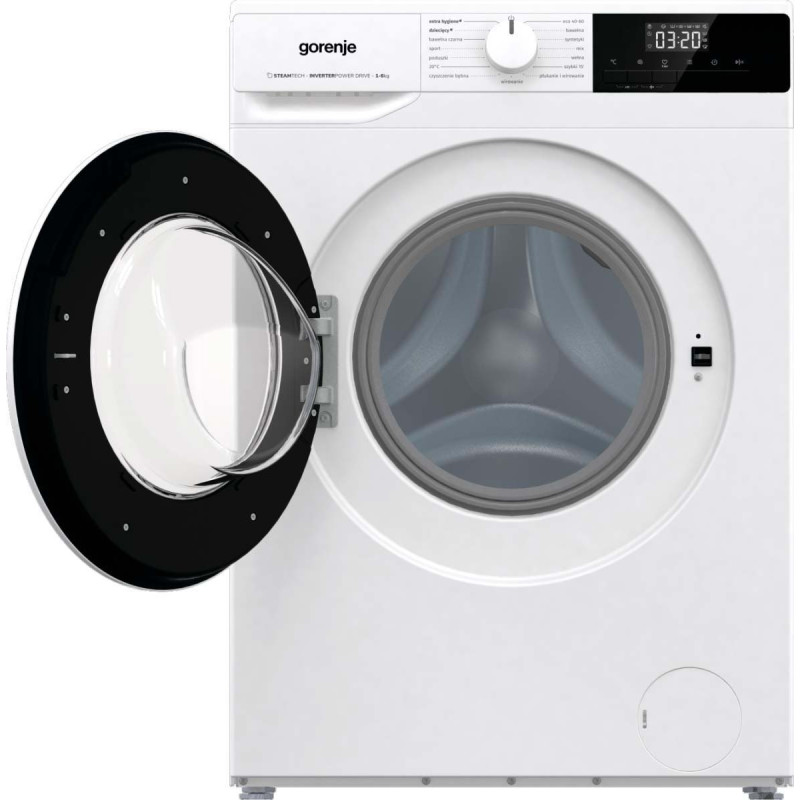 Gorenje Пральна машина фронтальна, 6кг, 1000, C, 43.5см, дисплей, пар, інвертор, білий