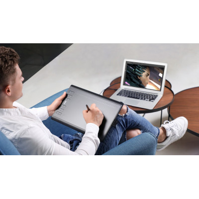 Huion Графічний планшет 10"x6.2" H1060P, MicroUSB, чорний