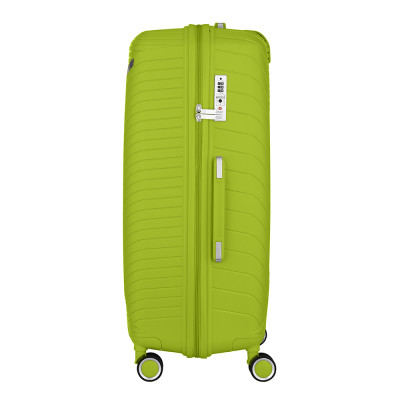2E Валіза пластикова, SIGMA, велика, 4 колеса, зелене яблуко