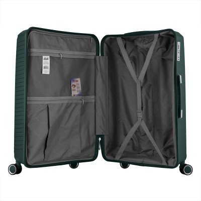 2E Валіза пластикова, SIGMA, велика, 4 колеса, смарагд 2E Валіза пластикова, SIGMA, велика, 4 колеса, смарагд