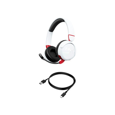 HyperX Гарнітура гравця Cloud Mini, mini-jack/BT, 1.2м, білий-червоний