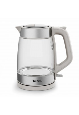 Tefal Електрочайник Glass Kettle 1.7л, скло, з підсвіткою, сріблясто-сірий