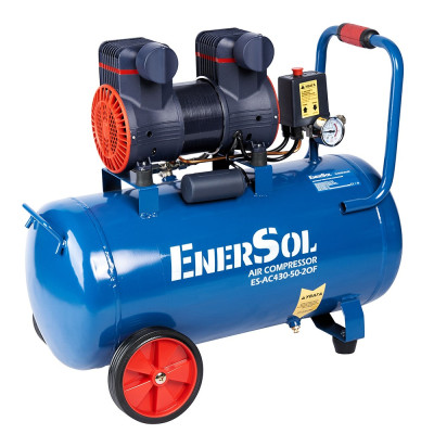EnerSol Компресор повітряний EnerSol ES-AC430-50-2OF безолійний 1.68кВт, 50л, 430л/хв, 8бар, 23кг