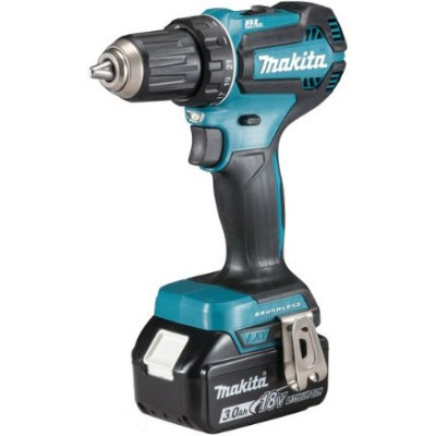 Makita Шуруповерт-дриль DDF485RFJ, акум, LXT, 18В, 3 АГ*2шт, DC18RC, кейс Makpac, 50/27Нм, 1.4-1.7 кг
