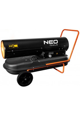 Neo Tools Теплова гармата дизель/гас, 50 кВт, 1100м3/год, прямого нагріву, бак 50л, витрата 4.7л/год, IPX4, колеса