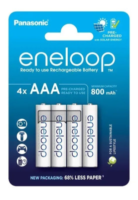 Panasonic Акумулятор Eneloop NI-MH AAA 800 мАг, 4 шт.