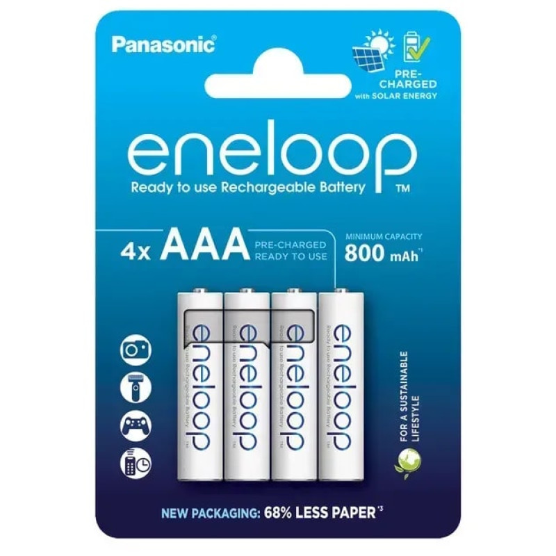 Panasonic Акумулятор Eneloop NI-MH AAA 800 мАг, 4 шт.
